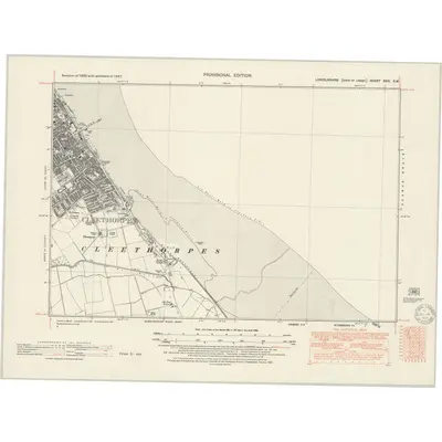 1947 Map of Lincolnshire XXIII.SW, 1951 Print