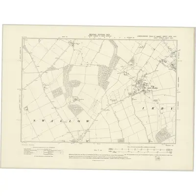 1905 Map of Lincolnshire XXIX.NE, 1907 Print