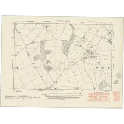 1948 Map of Lincolnshire XXIX.NE, 1951 Print