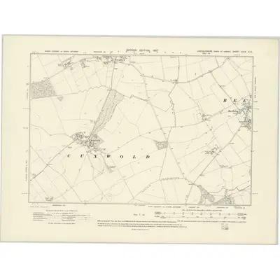 1905 Map of Lincolnshire XXIX.SE, 1907 Print
