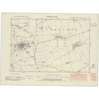 1938 Map of Lincolnshire XXIX.SW, 1948 Print