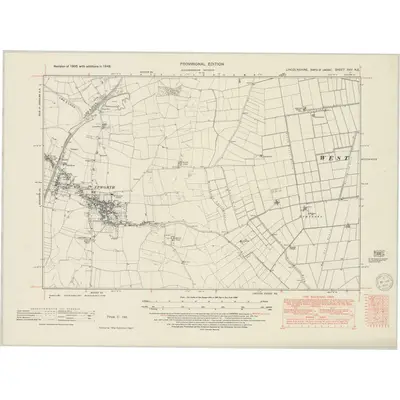 1948 Map of Lincolnshire XXV.NE, 1950 Print
