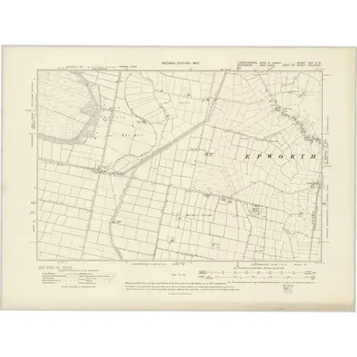 1905 Map of Lincolnshire XXV.NW, 1907 Print