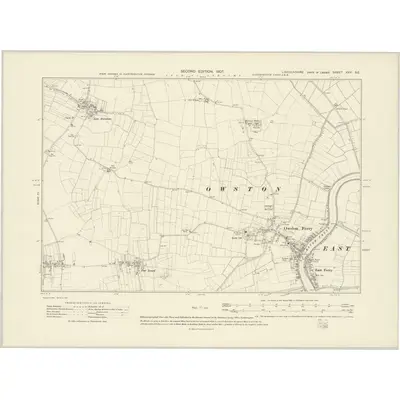 1905 Map of Lincolnshire XXV.SE, 1907 Print