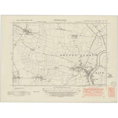 1948 Map of Lincolnshire XXV.SE, 1950 Print