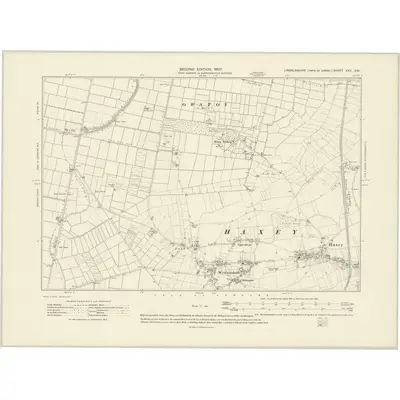 1905 Map of Lincolnshire XXV.SW, 1907 Print