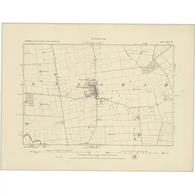 1885 Map of Lincolnshire XXVI.NE, 1886 Print