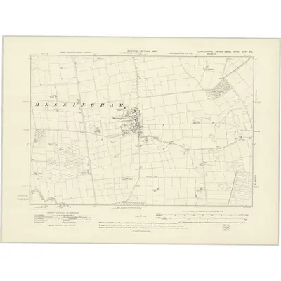 1905 Map of Lincolnshire XXVI.NE, 1907 Print