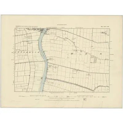 1885 Map of Lincolnshire XXVI.NW, 1886 Print