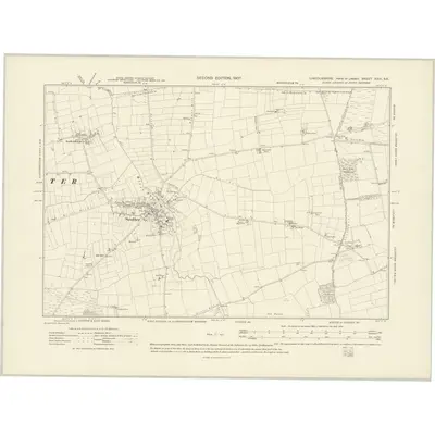 1905 Map of Lincolnshire XXVI.SE, 1907 Print