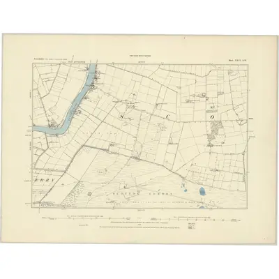 1885 Map of Lincolnshire XXVI.SW, 1886 Print