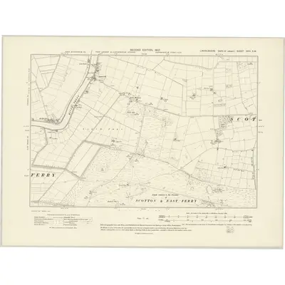 1905 Map of Lincolnshire XXVI.SW, 1907 Print