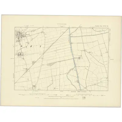 1885 Map of Lincolnshire XXVII.NE, 1886 Print