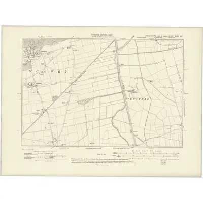 1905 Map of Lincolnshire XXVII.NE, 1907 Print