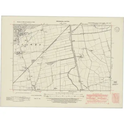 1938 Map of Lincolnshire XXVII.NE, 1948 Print