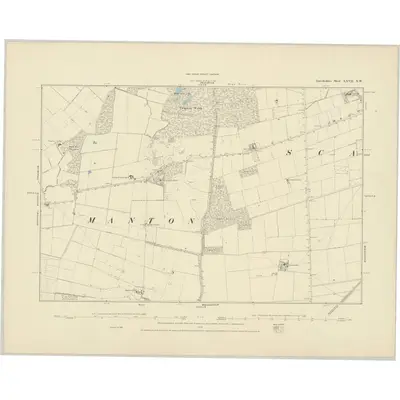 1885 Map of Lincolnshire XXVII.NW, 1886 Print