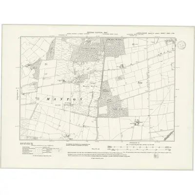 1905 Map of Lincolnshire XXVII.NW, 1939 Print