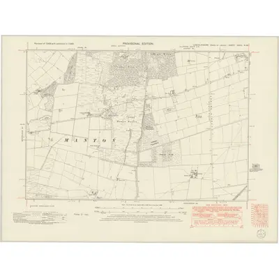 1948 Map of Lincolnshire XXVII.NW, 1954 Print