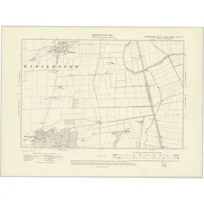 1905 Map of Lincolnshire XXVII.SE, 1907 Print