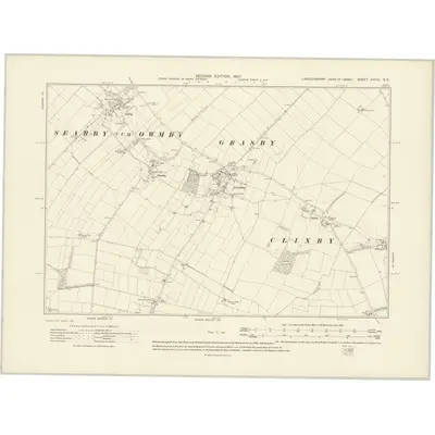 1905 Map of Lincolnshire XXVIII.NE, 1907 Print