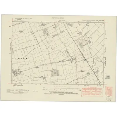1948 Map of Lincolnshire XXVIII.NW, 1950 Print