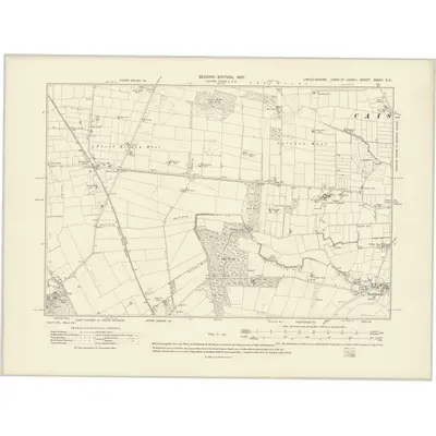 1905 Map of Lincolnshire XXVIII.SE, 1907 Print