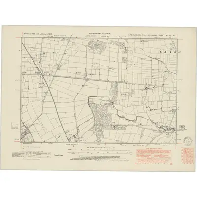 1948 Map of Lincolnshire XXVIII.SE, 1950 Print