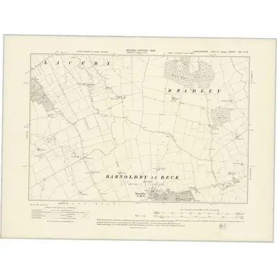 1905 Map of Lincolnshire XXX.NW, 1908 Print