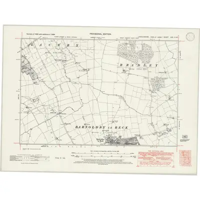 1938 Map of Lincolnshire XXX.NW, 1946 Print