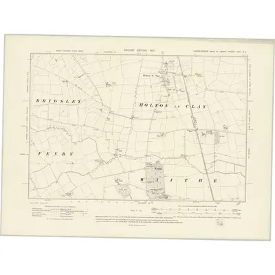 1905 Map of Lincolnshire XXX.SE, 1907 Print