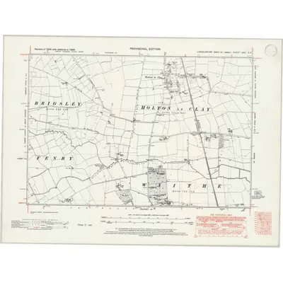 1938 Map of Lincolnshire XXX.SE, 1946 Print