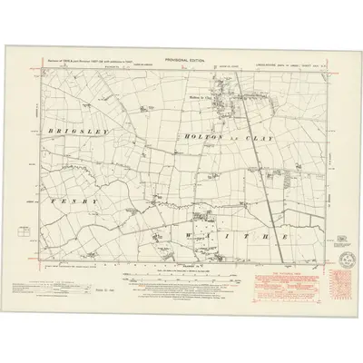 1947 Map of Lincolnshire XXX.SE, 1951 Print