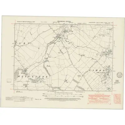 1947 Map of Lincolnshire XXX.SW, 1951 Print