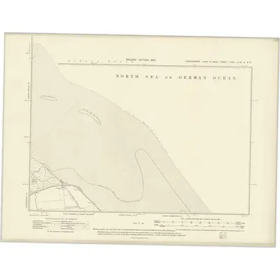 1905 Map of Lincolnshire XXXII.NW & XXXII.SW, 1907 Print