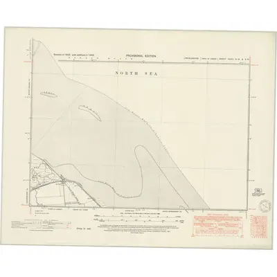 1946 Map of Lincolnshire XXXII.NW & XXXII.SW, 1951 Print