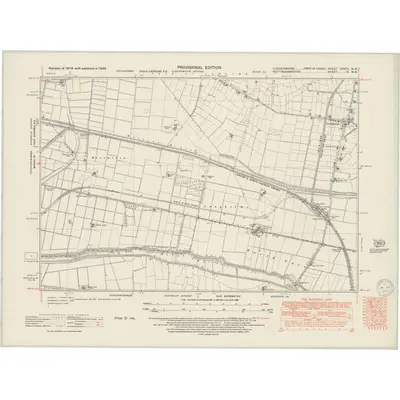 1948 Map of Lincolnshire XXXIV.NW, 1950 Print