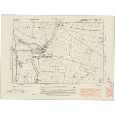 1948 Map of Lincolnshire XXXIV.SE, 1950 Print