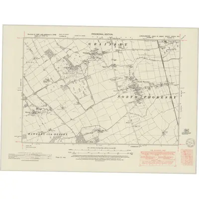 1946 Map of Lincolnshire XXXIX.NE, 1951 Print