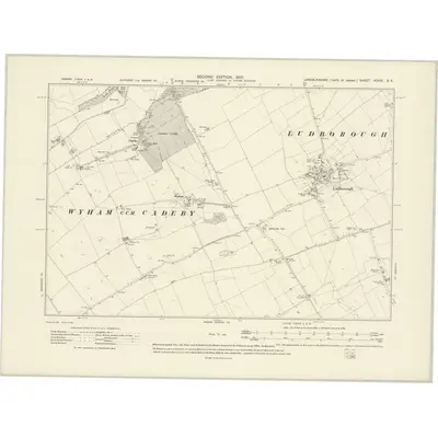 1905 Map of Lincolnshire XXXIX.SE, 1907 Print