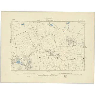 1885 Map of Lincolnshire XXXV.NW, 1886 Print