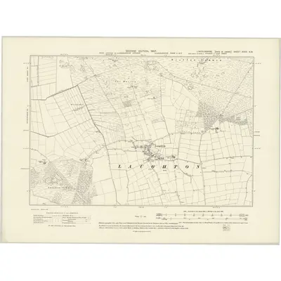 1905 Map of Lincolnshire XXXV.NW, 1907 Print