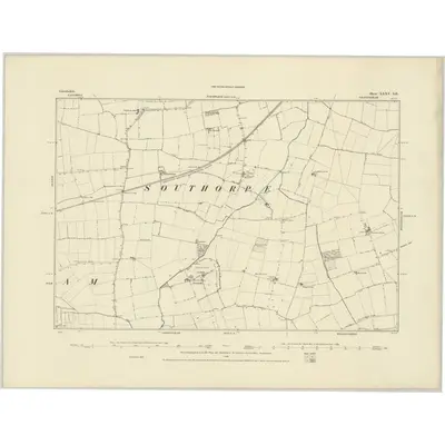 1885 Map of Lincolnshire XXXV.SE, 1886 Print