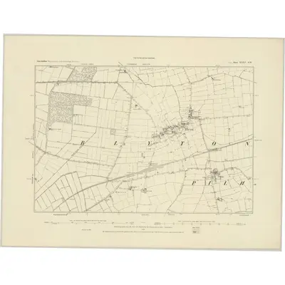 1885 Map of Lincolnshire XXXV.SW, 1886 Print