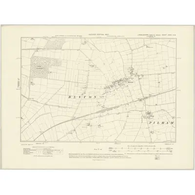 1905 Map of Lincolnshire XXXV.SW, 1907 Print