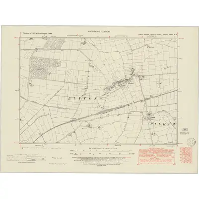 1948 Map of Lincolnshire XXXV.SW, 1950 Print