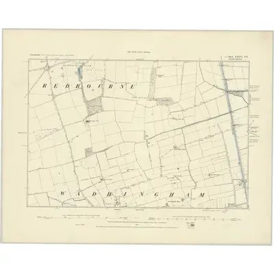 1885 Map of Lincolnshire XXXVI.NE, 1886 Print