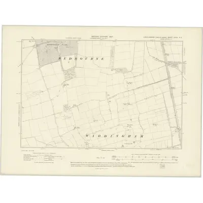 1905 Map of Lincolnshire XXXVI.NE, 1907 Print