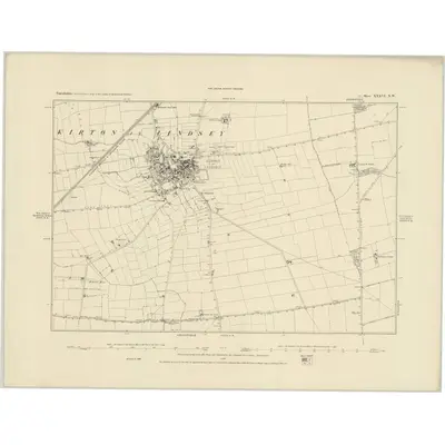 1885 Map of Lincolnshire XXXVI.NW, 1886 Print