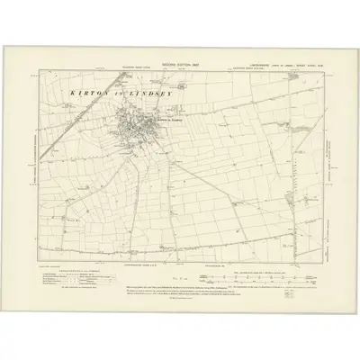 1905 Map of Lincolnshire XXXVI.NW, 1907 Print