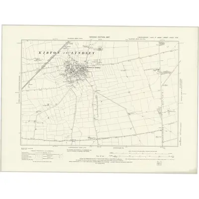 1905 Map of Lincolnshire XXXVI.NW, 1931 Print